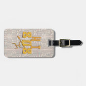 Hawaiian Paddleman und Tapa Gepäckanhänger (Vorderseite horizontal)