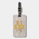 Hawaiian Paddleman und Tapa Gepäckanhänger (Vorderseite vertikal)