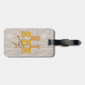 Hawaiian Paddleman und Tapa Gepäckanhänger (Rückseite horizontal)