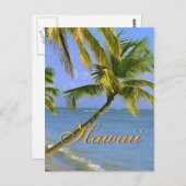 Hawaiian Palm Tree Script Postkarten (Vorne/Hinten)