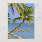 Hawaiian Palm Tree Script Postkarten (Vorderseite)