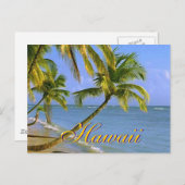 Hawaiian Palm Tree Script Postkarten (Vorne/Hinten)