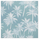 Hawaiian Palm Tree Silhouette Muster Aquamarin ID1 Stoff (Muster)