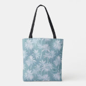 Hawaiian Palm Tree Silhouette Muster Aquamarin ID1 Tasche (Rückseite)