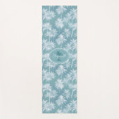 Hawaiian Palm Tree Silhouette Muster Aquamarin ID1 Yogamatte (Vorderseite)