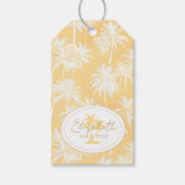 Hawaiian Palm Tree Silhouette Muster Gold ID1093 Geschenkanhänger (Vorderseite)