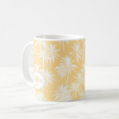 Hawaiian Palm Tree Silhouette Muster Gold ID1093 Kaffeetasse (Vorderseite Links)