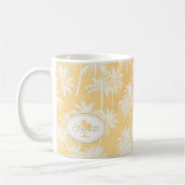 Hawaiian Palm Tree Silhouette Muster Gold ID1093 Kaffeetasse (Links)