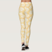 Hawaiian Palm Tree Silhouette Muster Gold ID1093 Leggings (Rückseite)