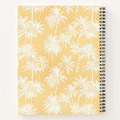 Hawaiian Palm Tree Silhouette Muster Gold ID1093 Notizblock (Rückseite)