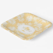 Hawaiian Palm Tree Silhouette Muster Gold ID1093 Pappteller (Gewinkelt)