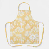 Hawaiian Palm Tree Silhouette Muster Gold ID1093 Schürze (Vorderseite)