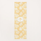 Hawaiian Palm Tree Silhouette Muster Gold ID1093 Yogamatte (Vorderseite)