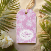 Hawaiian Palm Tree Silhouette Muster Plum ID1093 Geschenkanhänger