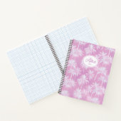 Hawaiian Palm Tree Silhouette Muster Plum ID1093 Notizblock (Innenseite)