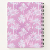Hawaiian Palm Tree Silhouette Muster Plum ID1093 Notizblock (Rückseite)
