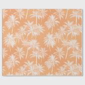 Hawaiian Palm Tree Silhouette Muster Tacao ID1093 Geschenkpapier (Flach)