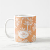 Hawaiian Palm Tree Silhouette Muster Tacao ID1093 Kaffeetasse (Links)