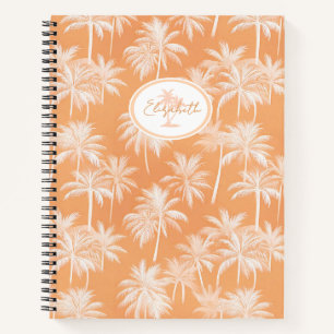 Hawaiian Palm Tree Silhouette Muster Tacao ID1093 Notizblock