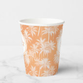 Hawaiian Palm Tree Silhouette Muster Tacao ID1093 Pappbecher (Rechts)