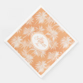Hawaiian Palm Tree Silhouette Muster Tacao ID1093 Serviette (Ecke)