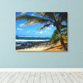 Hawaiian Palm Tree Wrapped Canvas Leinwanddruck (Insitu (Holzboden))