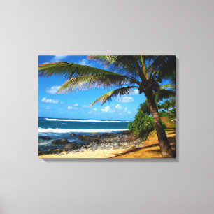 Hawaiian Palm Tree Wrapped Canvas Leinwanddruck