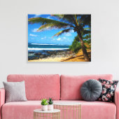 Hawaiian Palm Tree Wrapped Canvas Leinwanddruck (Insitu (Wohnzimmer))