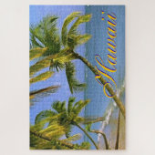 Hawaiian Palm Trees Exotic Travel Art Puzzle (Vertikal)
