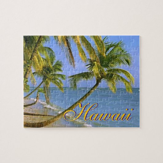 Hawaiian Palm Trees Exotic Travel Art Puzzle (Horizontal)