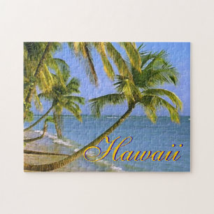 Hawaiian Palm Trees Exotic Travel Art Puzzle