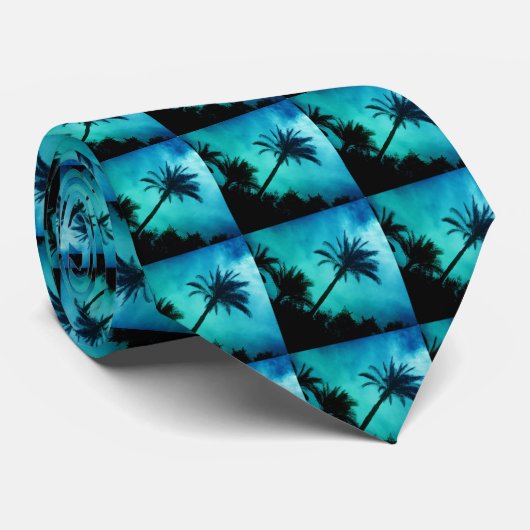 Hawaiian Palm Trees Krawatte (Gerollt)