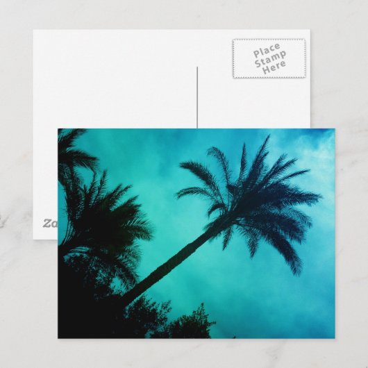 Hawaiian Palm Trees Postkarte (Vorne/Hinten)