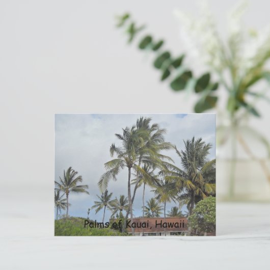 Hawaiian Palm Trees Postkarte (Stehend Vorderseite)