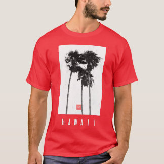 Hawaiian Palms Tropical Retro Summer T-Shirt
