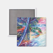 Hawaiian Paradise Coconut Palm Kauai Magnet (Vorderseite/Rückseite)