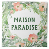 Hawaiian Paradise Custom House Name Plate Zeichen Fliese (Vorderseite)