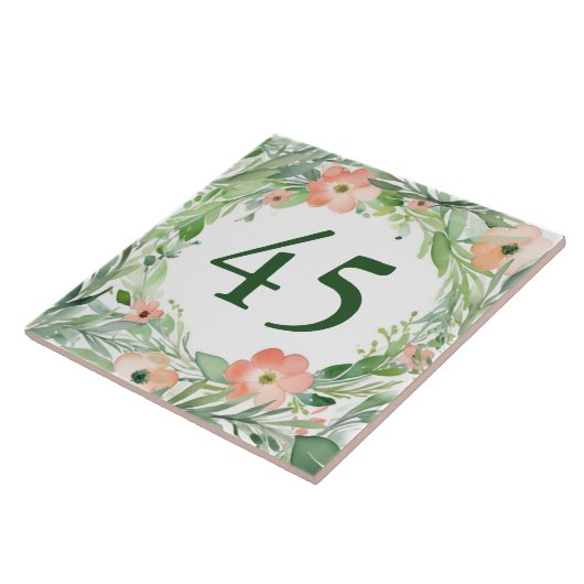 Hawaiian Paradise Custom House Number Plate-Zeiche Fliese (Seite)