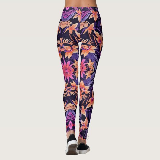 Hawaiian Paradise Pattern Leggings (Rückseite)