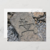 Hawaiian Petroglyph - Postkarte (Vorne/Hinten)