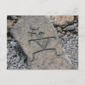 Hawaiian Petroglyph - Postkarte (Vorderseite)