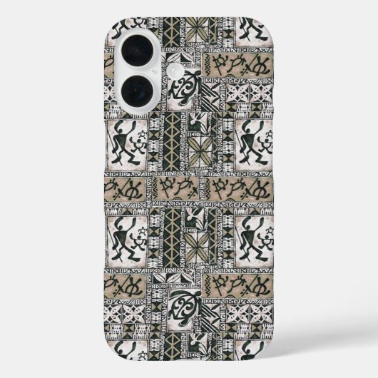 Hawaiian Petroglyph Tapa Cloud Phone Case (Rückseite)