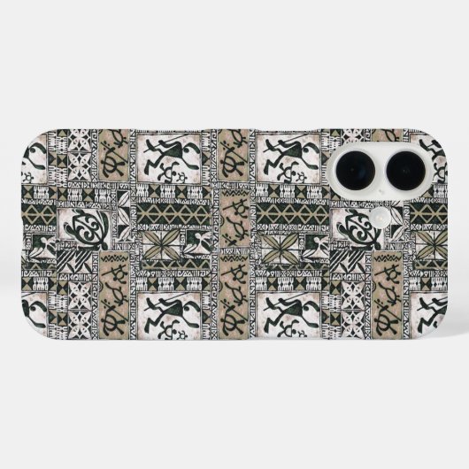 Hawaiian Petroglyph Tapa Cloud Phone Case (Rückseite (Horizontal))