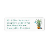 Hawaiian Pineapark Weihnachtsanschrift Label (Vorne)