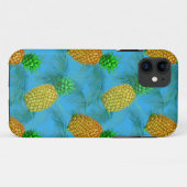 Hawaiian Pineaple Navy Blue Case-Mate iPhone Hülle (Rückseite (Horizontal))