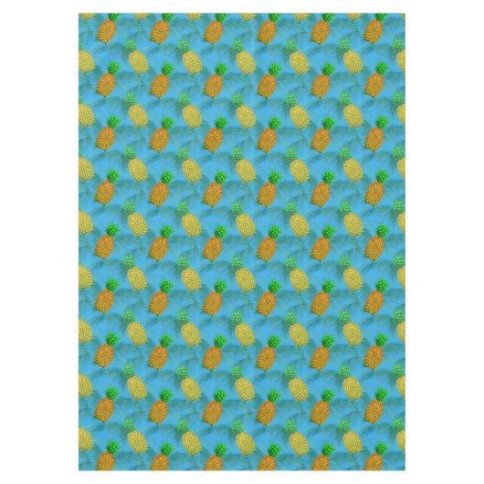 Hawaiian Pineaple Navy Blue Tischdecke (Vorderseite)
