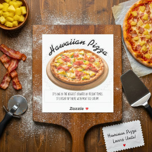 Hawaiian Pizza Lovers Unite: Funny Quote 🍕 🤣 Aufkleber