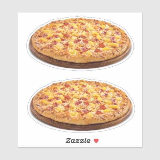 Hawaiian Pizza Sticker (Blatt)