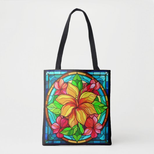 Hawaiian Plumera Blume Blumenthema Tasche (Vorderseite)
