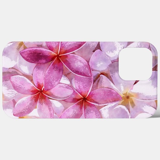 Hawaiian Plumeria Blume Wasserfarben Malerei Case-Mate iPhone Hülle (Rückseite (Horizontal))